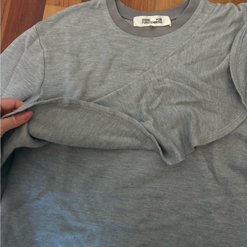 Diane Von Furstenberg Heather Gray Top - Picture 4 of 5